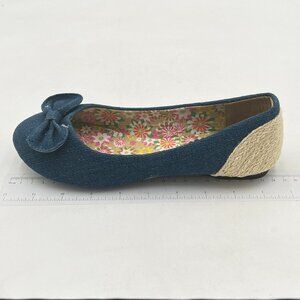 Navy Women Fashion Bowknot Flats Comfort Round Toe Dress Shoes